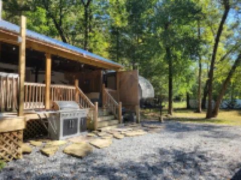 RV on the River Perfect for Family and Pets