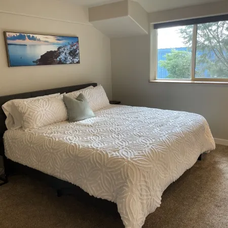 Newly remodeled apartment over shop, 1 block from airport