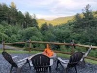 Summer Special — Book 5 Nights 6+7th Free — Log Cabin with Privacy+ Firepit