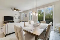 Down the road from the beach! Coastal home w/ full kitchen, 3BR, patio & grill.