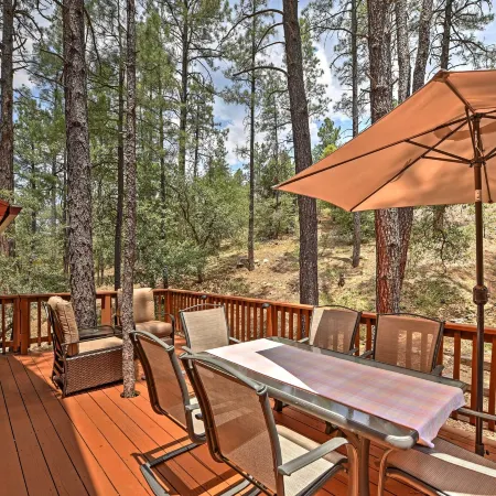 Relax Fireside! Peaceful Forest Haven in Prescott