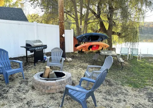 Cozy Waterfront Oasis – Hot Tub, Sauna, Firepit, Creek Views, Pet Friendly
