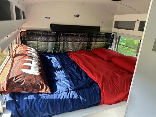 Tailgating Bus on Ischua Creek @ Campground Adventures