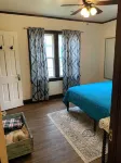Peaceful home in town. Great location--walk downtown to stores and restaurants.