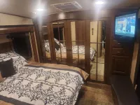 Camper on campsite