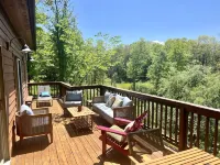for the creative spirit, swimming dock on pond, horses to pet, Fire pit