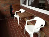 Apartment directly on the beach in Norddeich Parking lot at the house