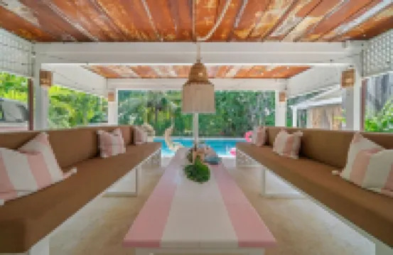 Newly Renovated Retro Designer Bungalow 200' from Beach w/ VW Bus Grill & Pool