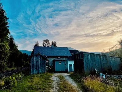 Historic train attendant's cottage on the Arber Hotels near Bohemian Forest