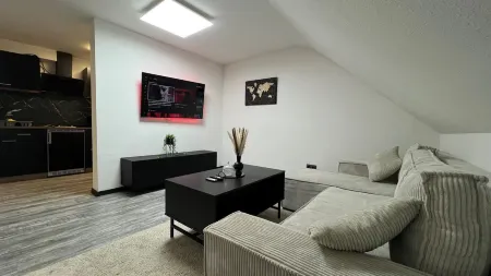 2-room dream apartment, fully furnished, near Frankfurt with private roof terrace Отели в г. Мюльхайм-на-Майне