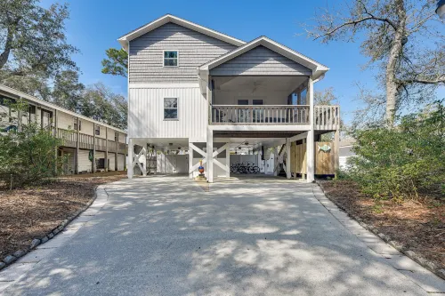Oak Island Home w/ Pool: Walk to Long Beach! - Beach