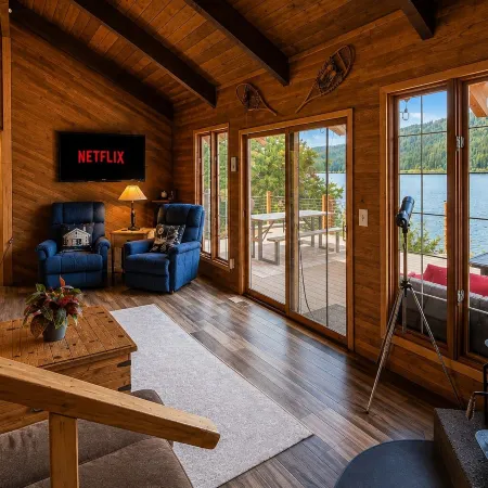 Alpine Lake Escape on Fish Lake 3 Bedroom Home by NW Comfy Cabins by RedAwning
