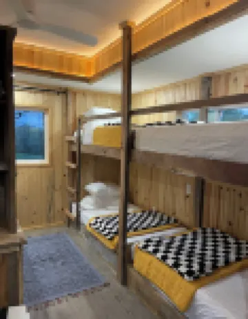 Family style cabin with pond and orchard near the Buffalo National River