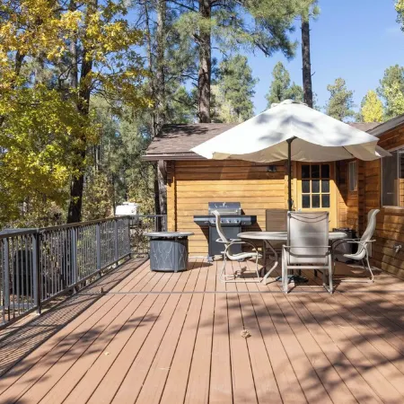 CozyCreekCabin-Treehouse-Large Deck-Mountain Home