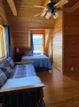 Private Cabin with  Mountain Views, Fire Pit, Wraparound Deck, and Game Room!