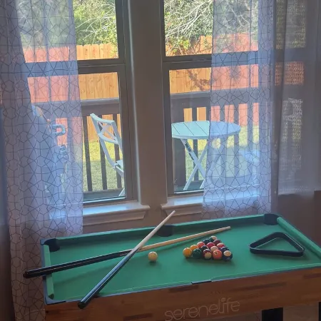 1 block to lake - kid game table - bring the dog