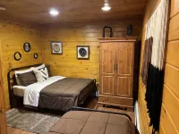 Spectacular Catskill Mountain River Front Custom Log Home