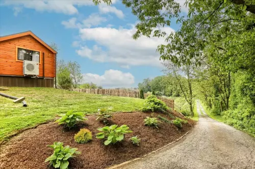 Charming 2-bedroom tiny cabin hot tub camp fire