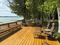 Torch Lake Exceptional Lakefront Cottage and Guest House - with Sandy Beach