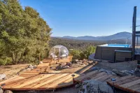 A cabin look house with Dome Room/Spa/Pool/View/Play Set/Game Room/FamilyFun