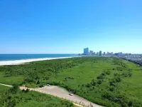 Brigantine Beach during the day and Atlantic City at night, best of both worlds!