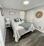 Waterfront Cabin on Camano Island with hot tub and outdoor patio.