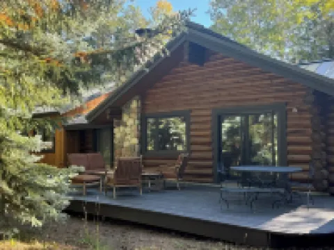 Renovated log home.  Private setting close to skiing, National Parks and Jackson Hotels in Moose Wilson Road
