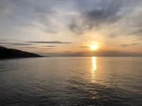 Right across from the lake.