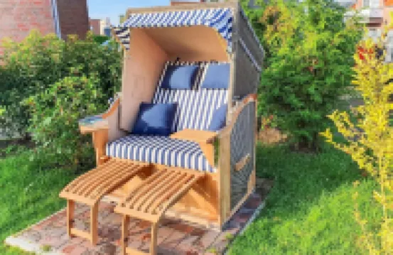 Modern, spacious, comfort apartment on the ground floor for four people and a baby.