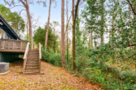 Renovated retreat with large deck, fireplace, & washer/dryer - dog-friendly