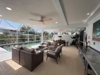 Antigua Cay Retreat is a stylish home with pool on deep water canal in Bokeelia Hotels in Bokeelia