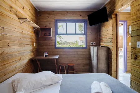 Cabanas Sossegadas na Praia do Rosa -Prj Отели в г. Имбитуба