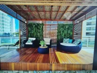 Riviera de São Lourenço frente ao mar, 1 suite, 2 dorm, 2 piscinas aquecidas.