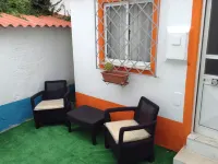 Brick wall old photographer patio house in Belem Hotel a Ajuda