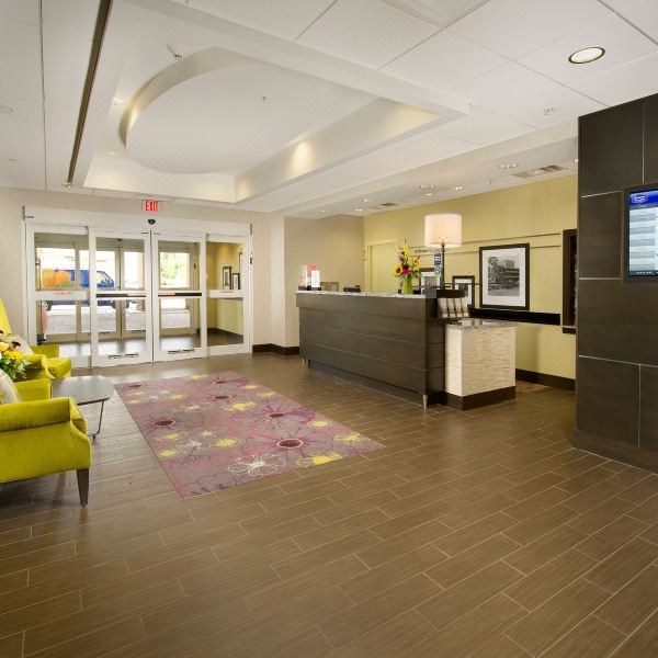 Modern hotel lobby accommodation in Buffalo New York