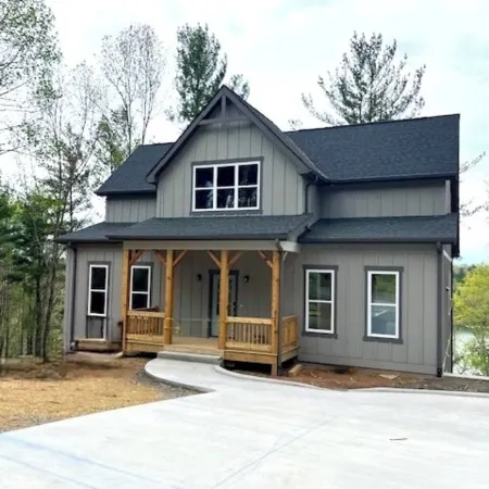 New four bedroom house with private dock on Lake James.