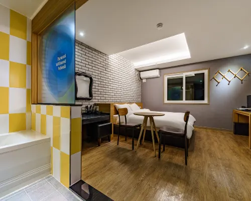 Chilgok Q Motel Hoteles cerca de Templo Pagyesa
