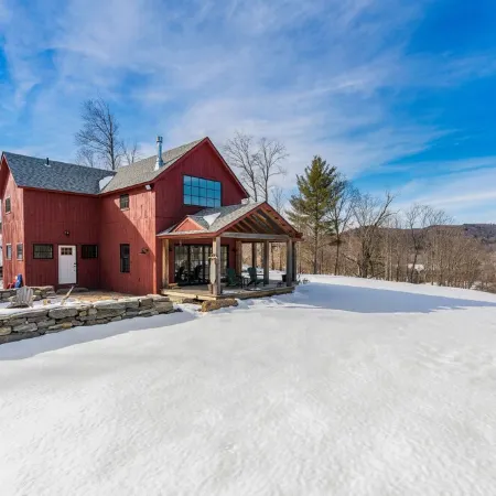 Sweeping Vermont Views from A Designer Mount Ascutney Cabin Close to Everything