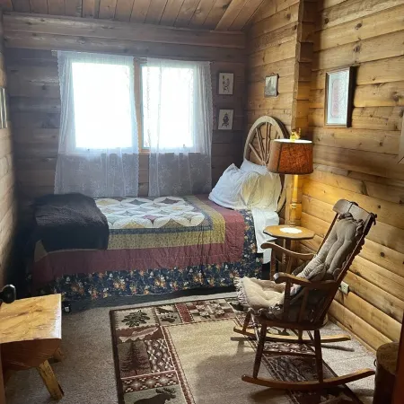 Comfy, charming cabin on the Salmon River a few miles from Gold Bug Hot Springs