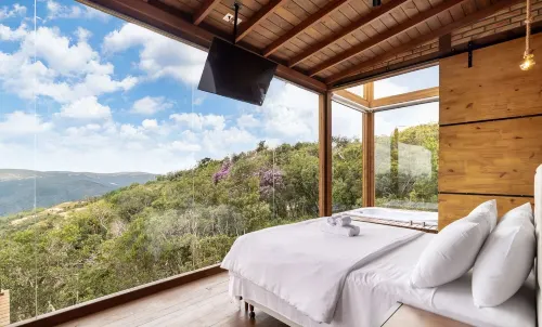 Cabin with Mountain View in Anitápolis VST032