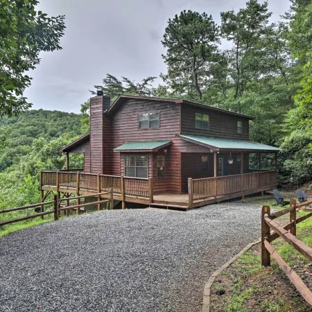 Rustic Young Harris Cabin w/ Fire Pit & Views