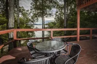 Rustic Lakefront Cabin near Smokies w/ Hot Tub, Firepit, Pool Table + Views!