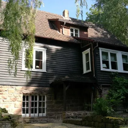 Cosy wooden house in the English style