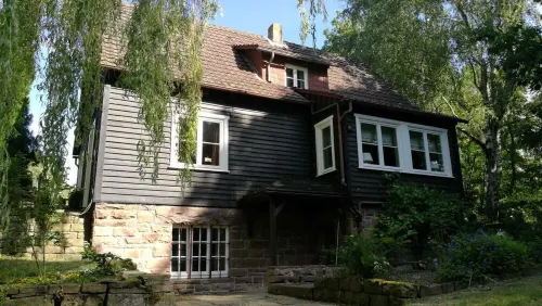 Cosy wooden house in the English style