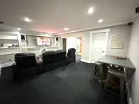 High-end home w/ fireplace, gourmet kitchen, sauna, game rm/ large yard/fire pit