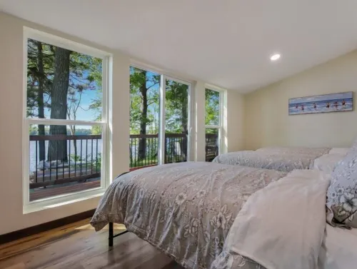 Hygge Lodge is a gorgeous lakefront gathering place for year round family fun.