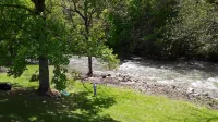 Private Waterfront property with Mountains surrounding the Loft on the Doe River