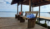 Relaxing Lakefront Home w/ Boat Dock, Fire-Pit and Private Walk-in Beach! Gated - 4 stjerner