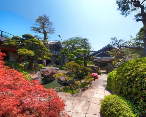 Beautiful Japanese Garden Kagetsu Hotels in Fuefuki