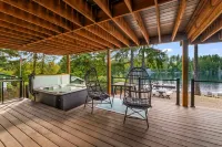 湖畔奢華熱水浴缸碼頭度假屋